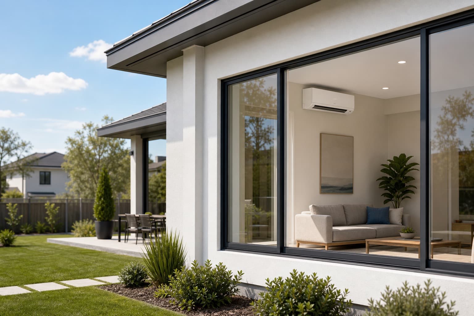 Modern American home with ductless minisplit comfort